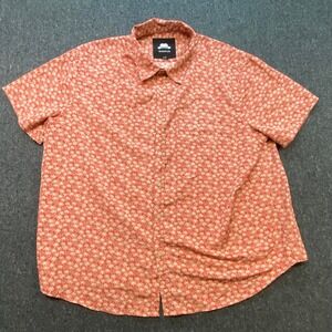 Winston Tropical Men 3XL Summer Palm Tree Print Short Sleeve Button Down Shirt